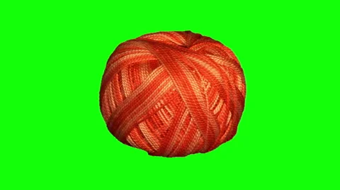 Hank of orange yarn Stock Footage 47849673