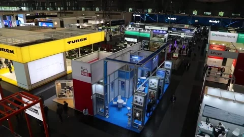Hannover Industry Fair opens with its face-to-face format back after pandemic, H Stock Footage 204136336