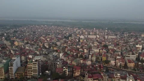 Hanoi city from drone Stock Footage 150079970