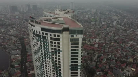 Hanoi city from drone Stock Footage 150342873