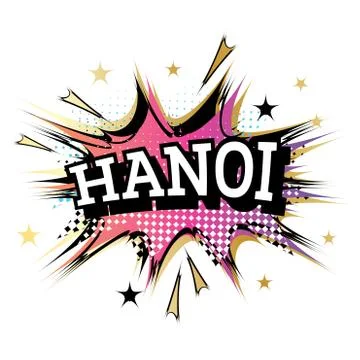 Hanoi Comic Text in Pop Art Style. Stockillustratie
