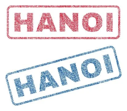 Hanoi Textile Stamps Stock Illustration