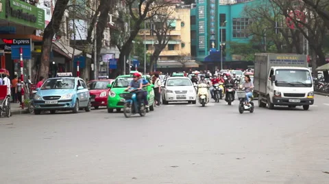 Hanoi traffic Stockbeeldmateriaal 49061241