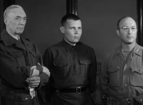 HANOVER - 1945: Recorded testimony — Folded document in tight group frame Stock Footage 343542423