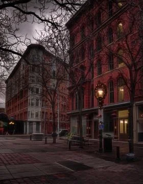 Hanover Square at night Stock Photos