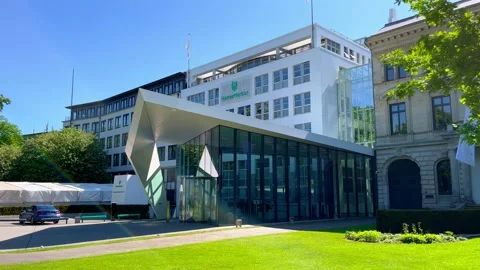 Hanse Merkur Insurance Company in Hamburg - HAMBURG, GERMANY - MAY 16, 2022 Stock Footage