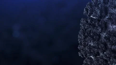 Hantavirus Particle 3D Render Dark Navy Right Composition 库存插图