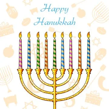 Hanukkah Background Stock Illustration
