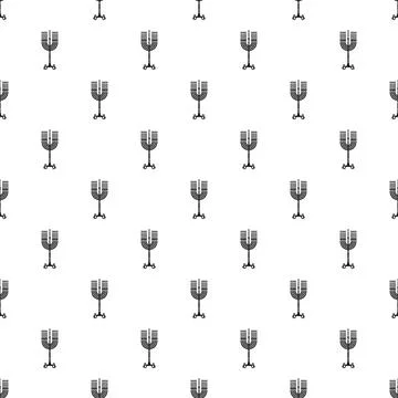 Hanukkah candle stand pattern seamless vector 스톡 일러스트