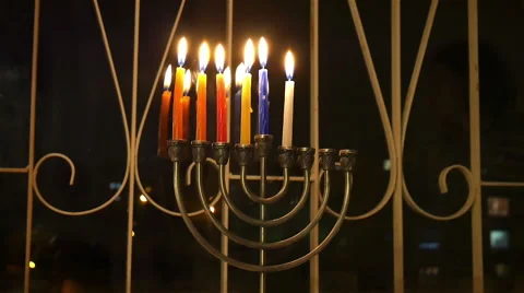 Hanukkah Candles 스톡 동영상 57203466