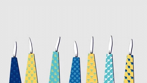 Hanukkah Candles Stock Footage 255437032
