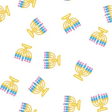Hanukkah holiday vector seamless pattern Stock Illustration