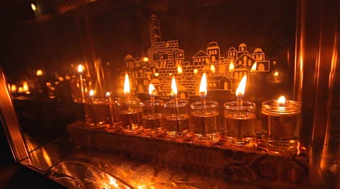 Hanukkah lights 3 Stock-Footage 45415510