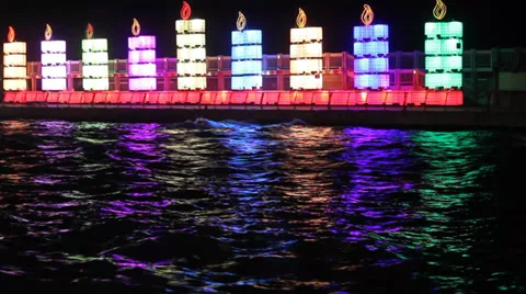 Hanukkah lights. Stock Footage 33196914