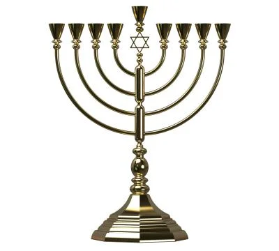 Hanukkah menorah 3D render Stock Illustration