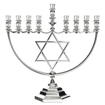 Hanukkah menorah 3D render Stock Illustration