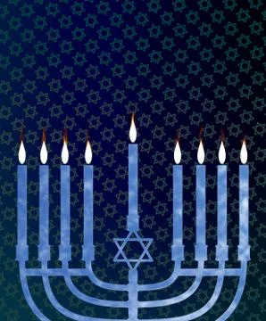 Hanukkah menorah Stock Illustration