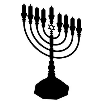 Hanukkah menorah vector 库存插图