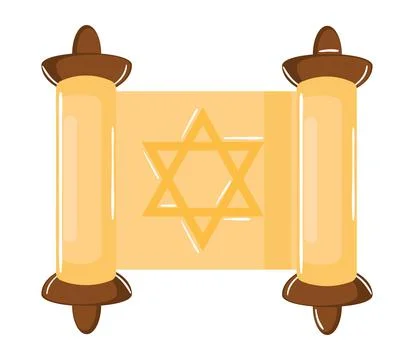 Hanukkah patchment with star Stock Illustration