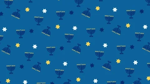 Hanukkah Pattern Background Stock Footage 254007522