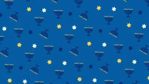 Hanukkah Pattern Background Stock Illustration