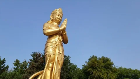 Hanuman Statue 1 Video stock 101856006