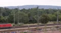 Hapag Lloyd Containers Shipping Train Moving Cargo Stock Goods Freight Passing HD Footage