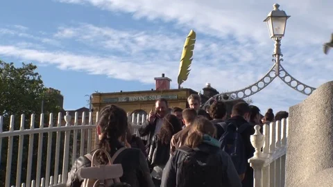 Ha'penny Bridge - Dublin, Ireland Video stock 80902983