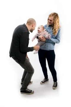Happ young family with child Stock Photos