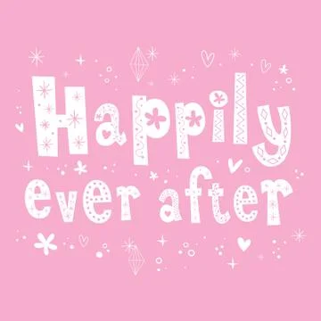 Happily ever after Stock Illustration