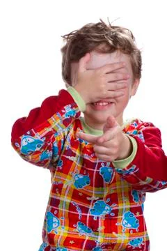 Happines boy on white background Stock-Fotos