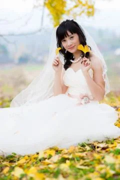 Happiness bride Stock Photos
