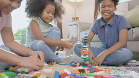 Happiness Family With Children Playing B... | Stock Video | Pond5