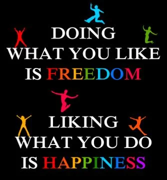 Happiness freedom Stock Illustration