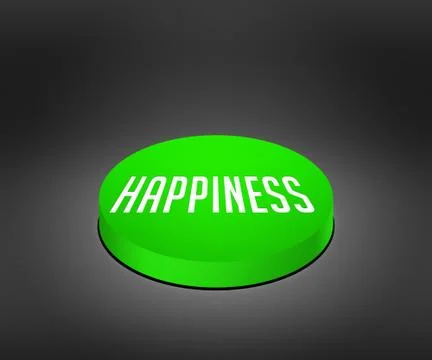 Happiness green button Stock Illustration