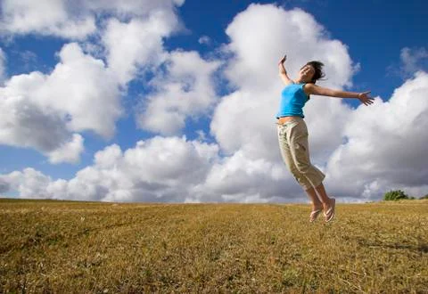 Happiness jump Stock Photos