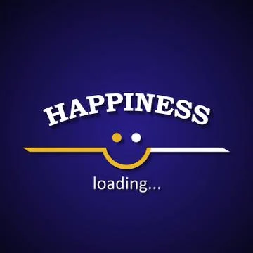 Happiness is loading - background template Stock Illustration