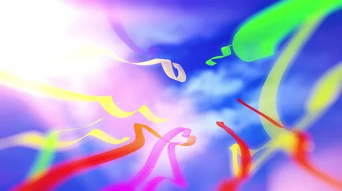 Happiness Loop - Positive Vibrant Colors Swaying in Sunny Breeze Stock Footage 66112686