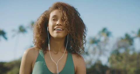 Happiness is a morning workout Stock Footage 124257241
