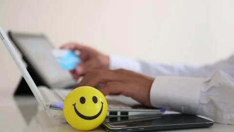 Happiness of Online Shopping Stock Footage 83763780