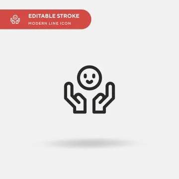 Happiness Simple vector icon. Illustration symbol design template for web mob Stock Illustration