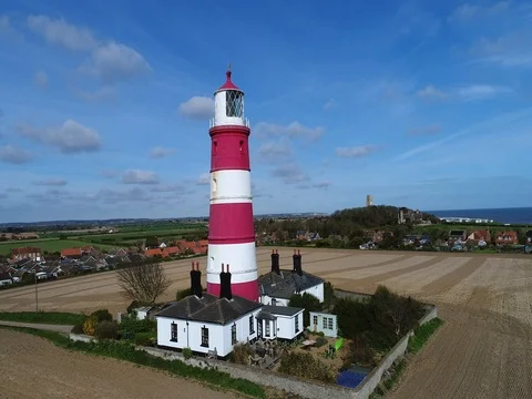 Happisburgh lighthouse Stock Footage 74700645