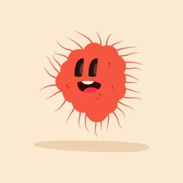 Happpy virus cartoon Stock Illustration