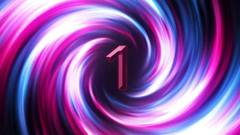 Happu New Year Countdown. Red Blue Tunnel. Space Motion, Swirl. Stock Footage 225346713