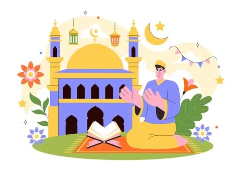 Happy 1 Muharram Vector Illustration of Celebrating the Islamic New Year wi.. Stock Illustration
