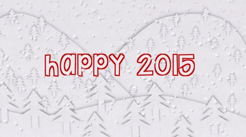 Happy 2015 Greeting Video stock 44324488
