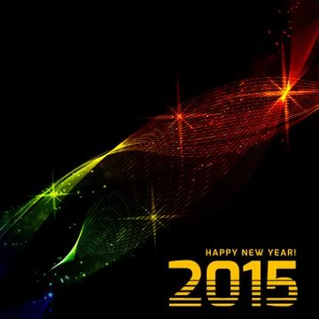 Happy 2015 new year Stock Illustration
