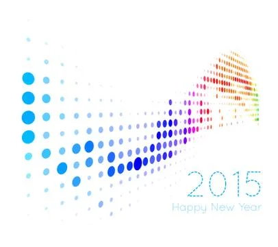 Happy 2015 new year Stock Illustration