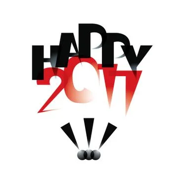 Happy 2017 greeting  Illustrazione stock