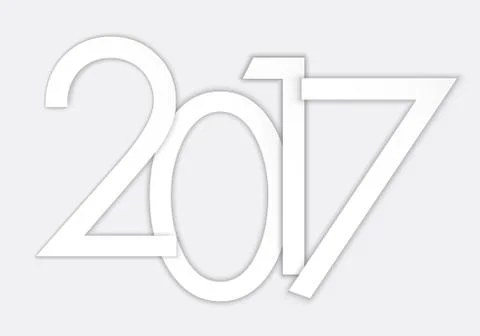 Happy 2017 new year. 库存插图